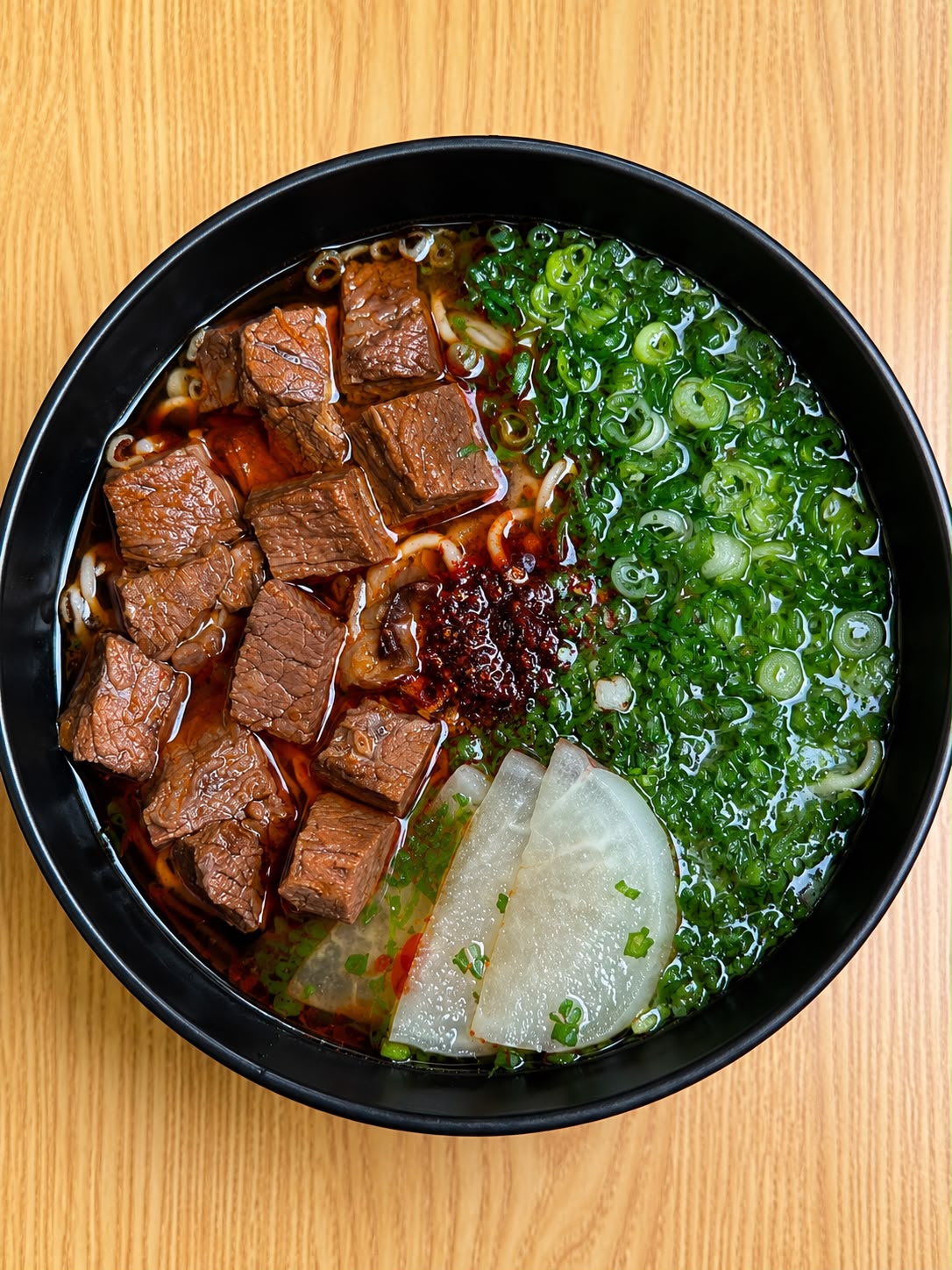 Geschmorte Rindfleisch-Nudelsuppe