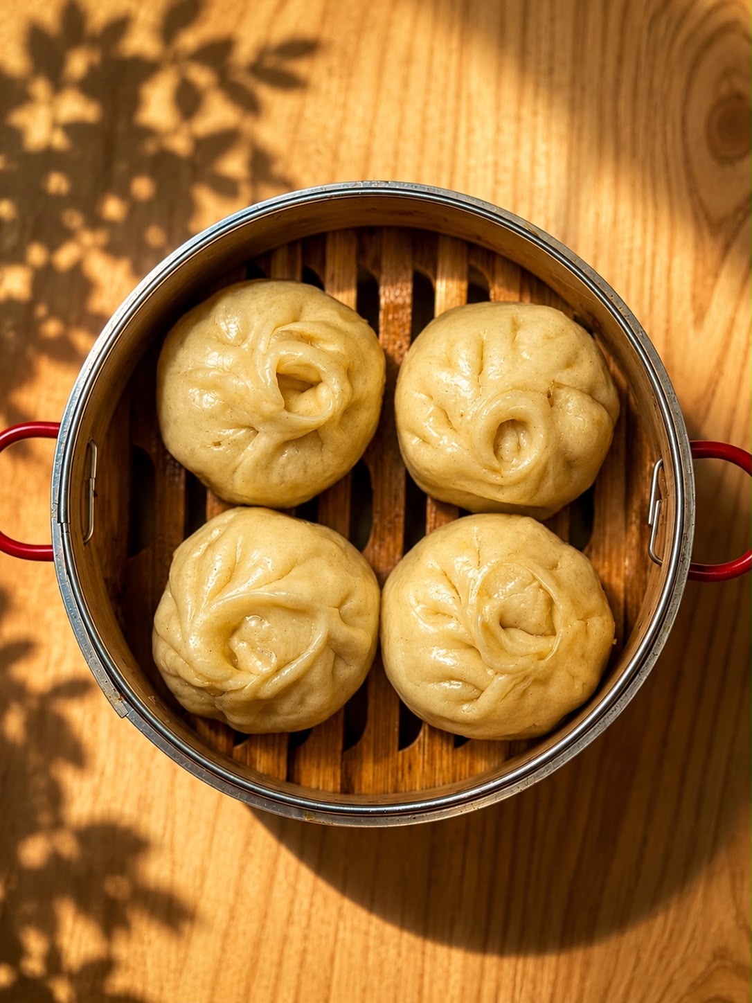 Gedämpfte Teigtaschen (4 Stück)